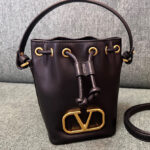 Valentino Mini Vlogo Signature Bucket Bag In Nappa Leather